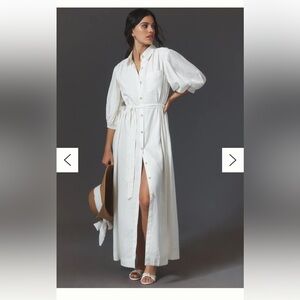 NWOT Anthropologie Irene Linen Shirt Dress by Maeve